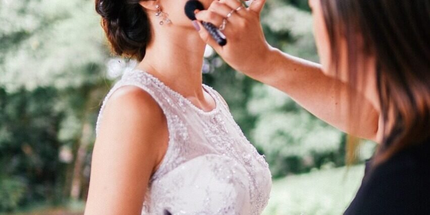 wedding, wedding dress, wedding makeup